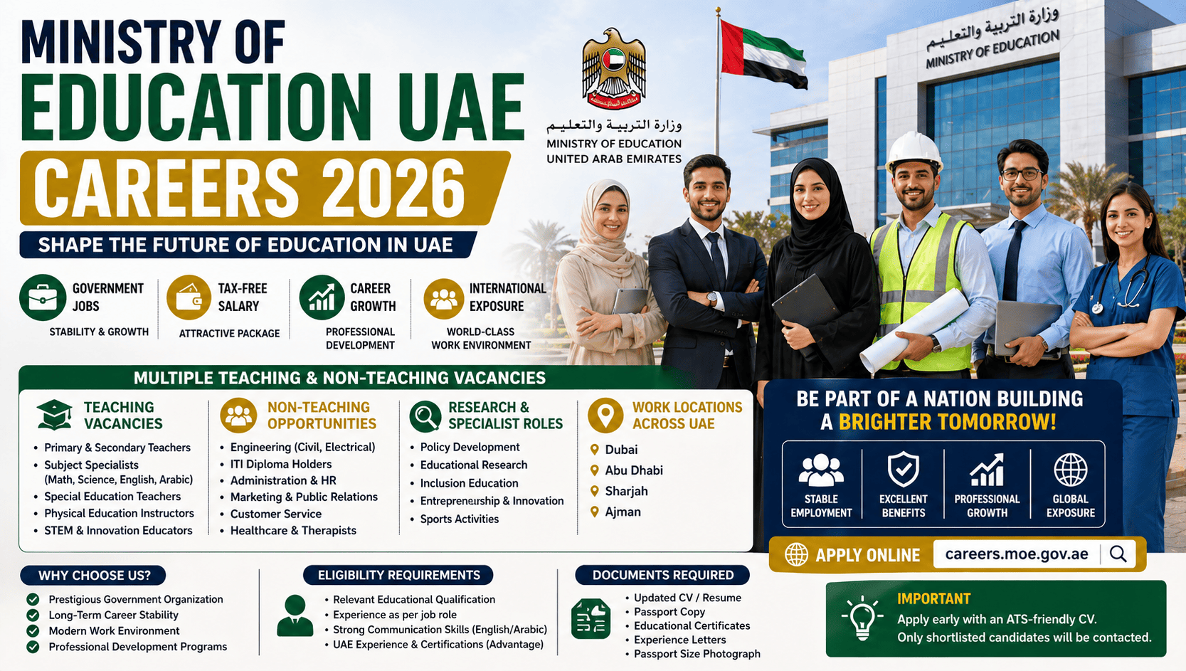 Ministry of Education UAE Careers 2026: Amazing Government Jobs
